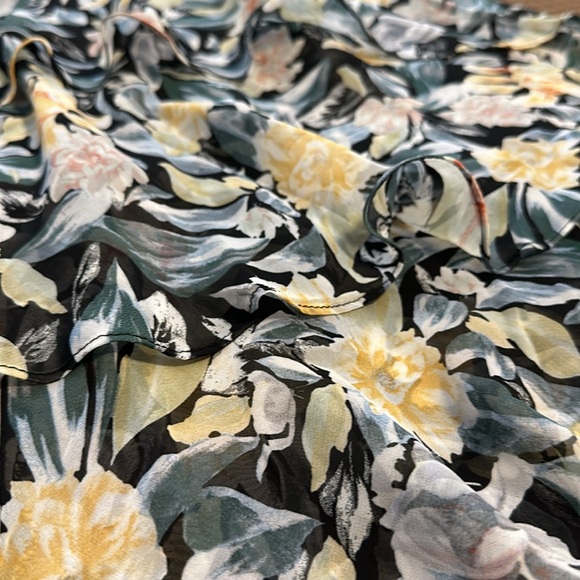 Petal and Pup 1 strap Asymmetrical Floral Ruffle Evening Dress - Picture 5 of 9